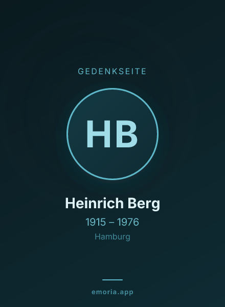 Gedenkportrait von Heinrich Berg