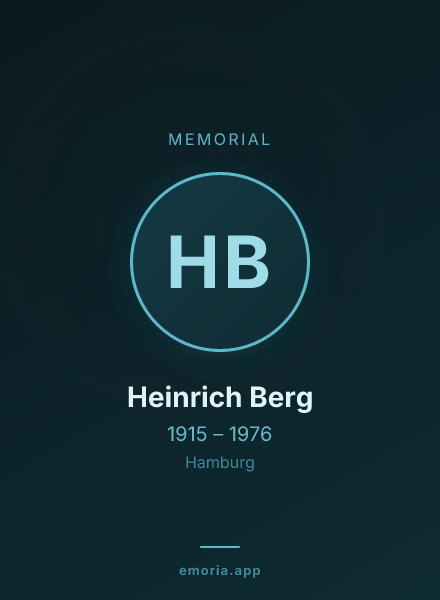 Memorial portrait of Heinrich Berg