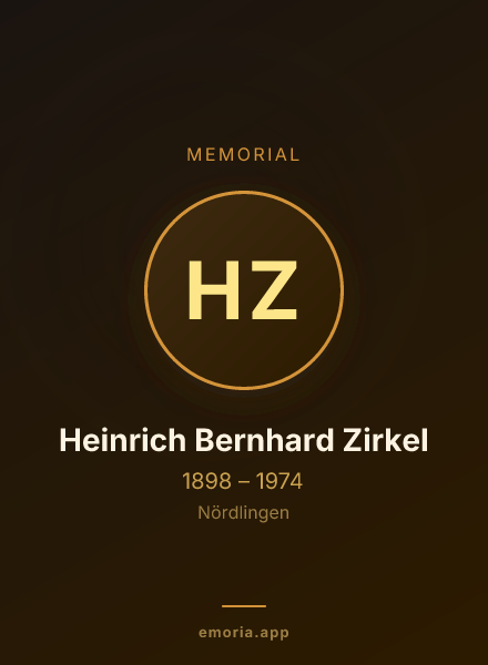 Memorial portrait of Heinrich Bernhard Zirkel