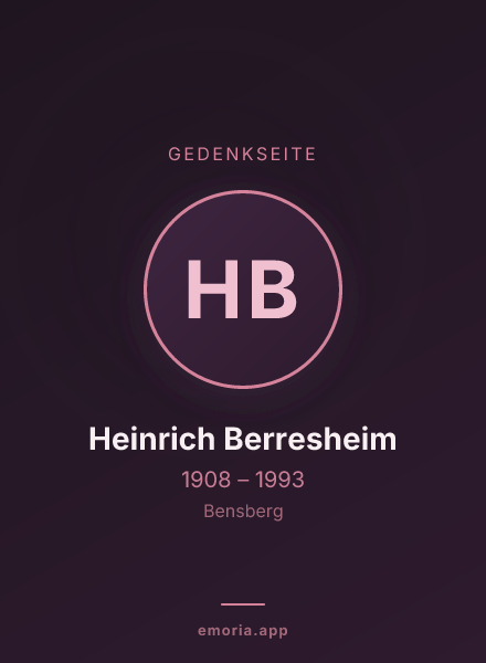 Gedenkportrait von Heinrich Berresheim
