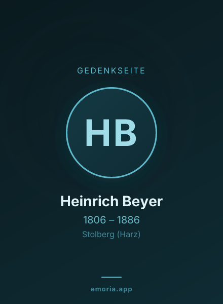 Gedenkportrait von Heinrich Beyer