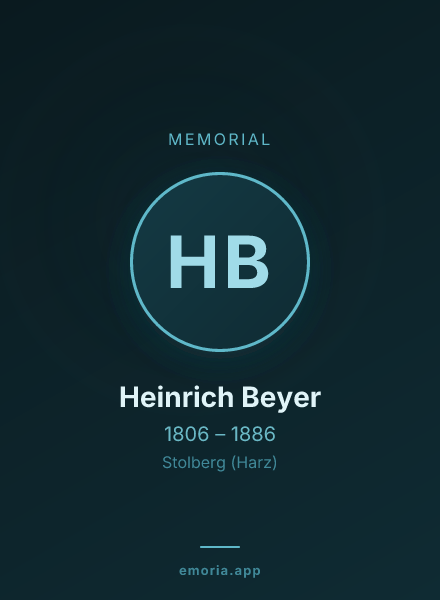 Memorial portrait of Heinrich Beyer