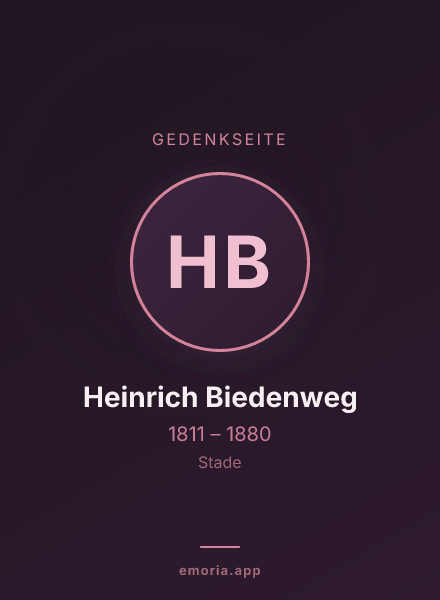 Gedenkportrait von Heinrich Biedenweg