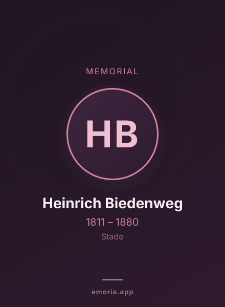Memorial portrait of Heinrich Biedenweg