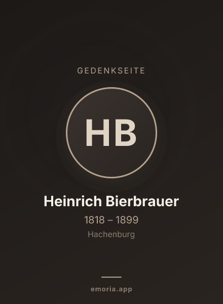 Gedenkportrait von Heinrich Bierbrauer