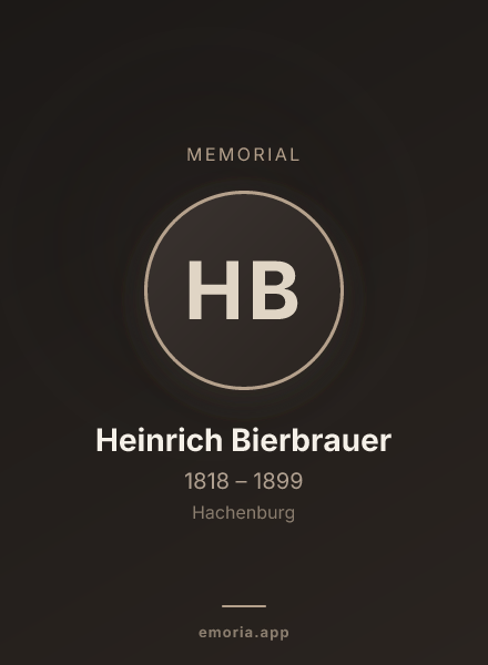 Memorial portrait of Heinrich Bierbrauer