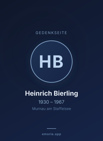 Gedenkportrait von Heinrich Bierling