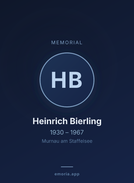 Memorial portrait of Heinrich Bierling