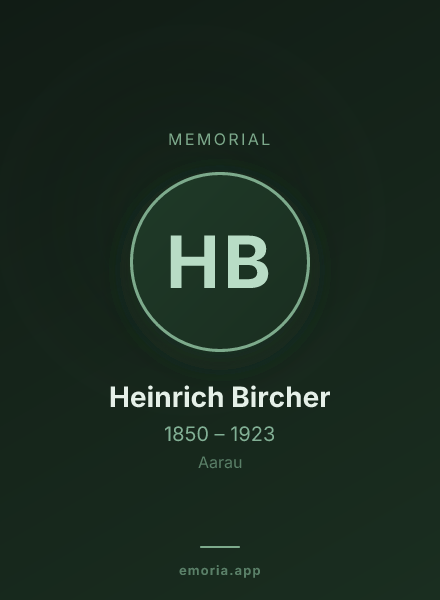 Memorial portrait of Heinrich Bircher