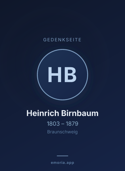 Gedenkportrait von Heinrich Birnbaum