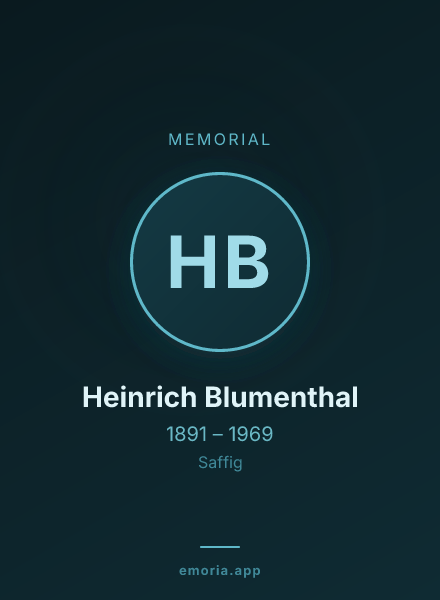 Memorial portrait of Heinrich Blumenthal
