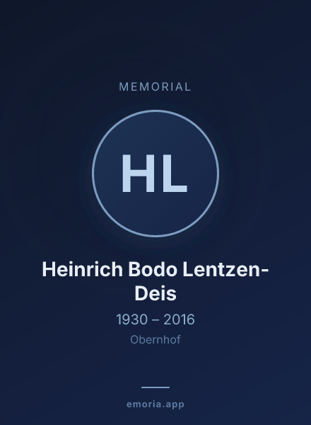 Memorial portrait of Heinrich Bodo Lentzen-Deis