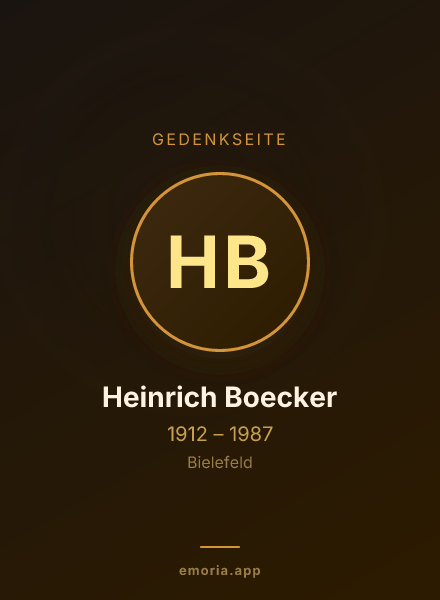 Gedenkportrait von Heinrich Boecker