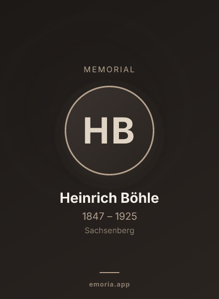 Memorial portrait of Heinrich Böhle