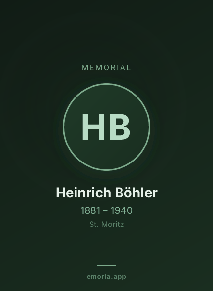Memorial portrait of Heinrich Böhler
