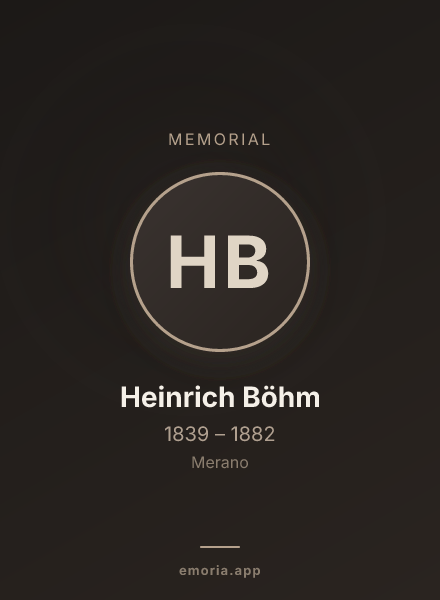 Memorial portrait of Heinrich Böhm