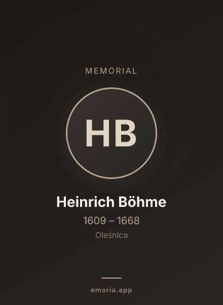 Memorial portrait of Heinrich Böhme