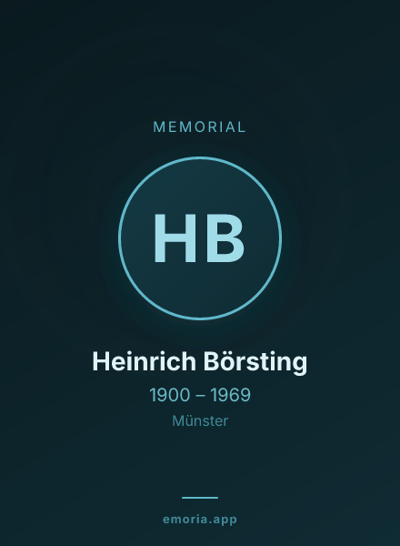 Memorial portrait of Heinrich Börsting