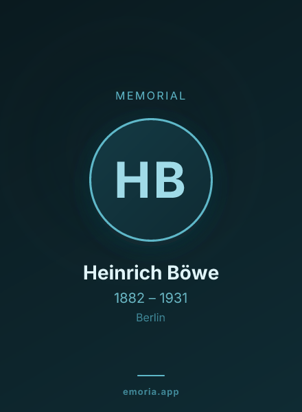 Memorial portrait of Heinrich Böwe
