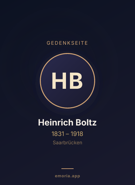 Gedenkportrait von Heinrich Boltz
