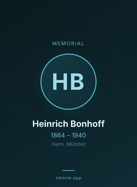 Memorial portrait of Heinrich Bonhoff