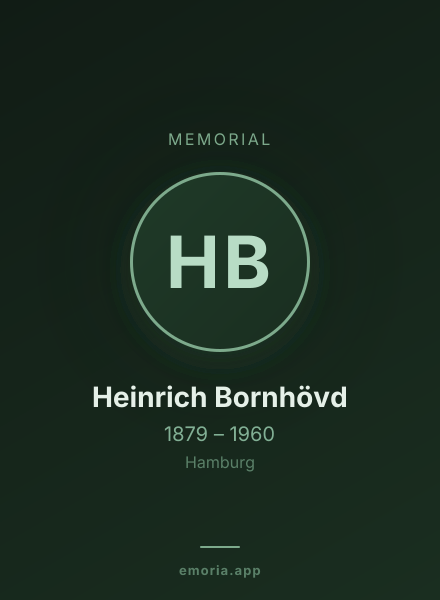 Memorial portrait of Heinrich Bornhövd