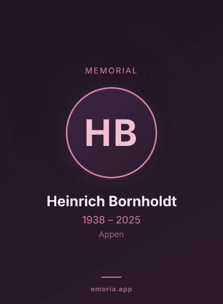 Memorial portrait of Heinrich Bornholdt