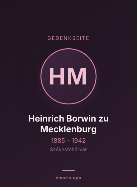Gedenkportrait von Heinrich Borwin zu Mecklenburg