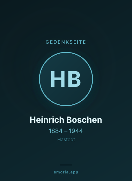 Gedenkportrait von Heinrich Boschen