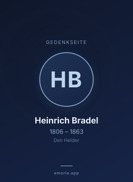 Gedenkportrait von Heinrich Bradel