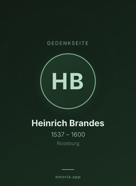 Gedenkportrait von Heinrich Brandes