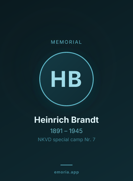 Memorial portrait of Heinrich Brandt