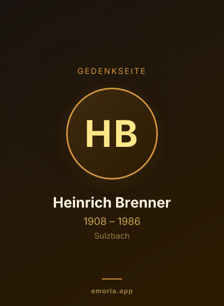 Gedenkportrait von Heinrich Brenner