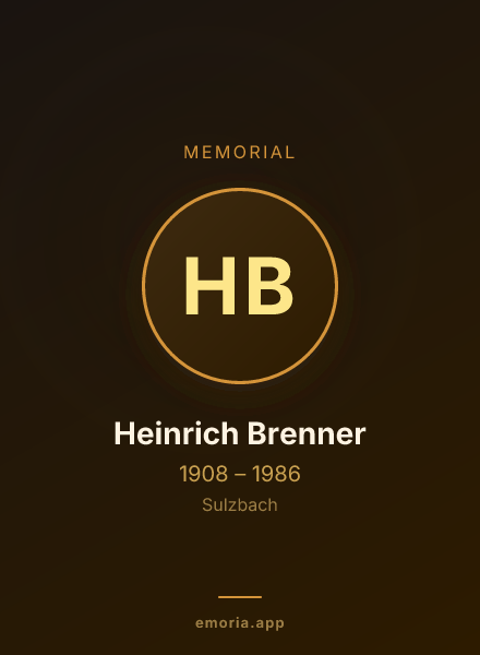 Memorial portrait of Heinrich Brenner