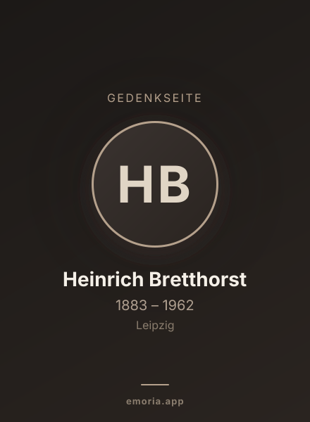 Gedenkportrait von Heinrich Bretthorst