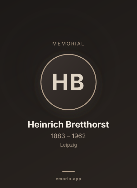 Memorial portrait of Heinrich Bretthorst
