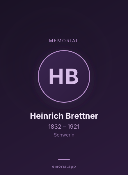 Memorial portrait of Heinrich Brettner