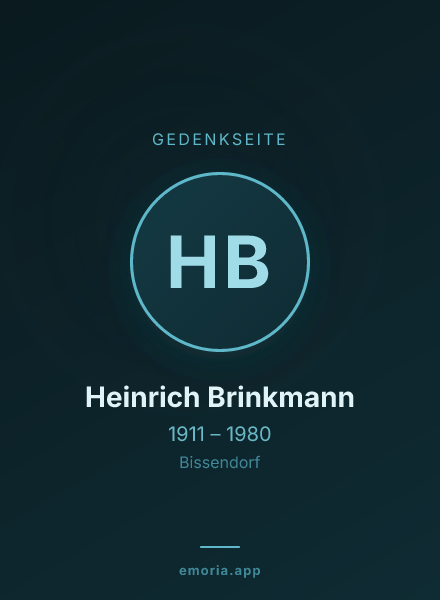 Gedenkportrait von Heinrich Brinkmann