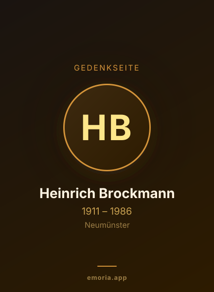 Gedenkportrait von Heinrich Brockmann