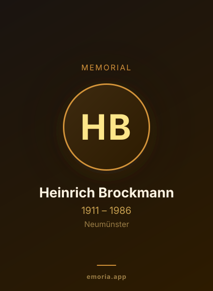 Memorial portrait of Heinrich Brockmann