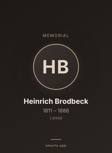 Memorial portrait of Heinrich Brodbeck
