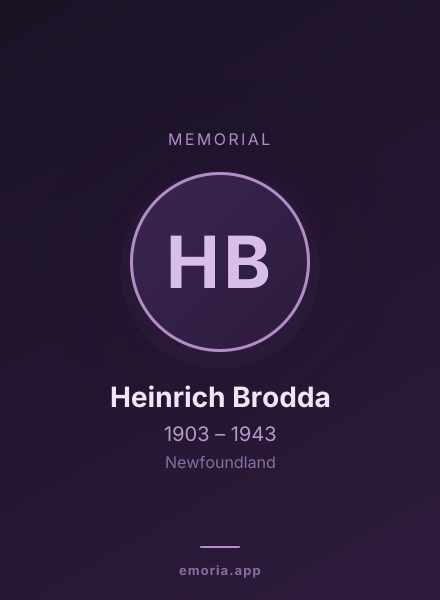 Memorial portrait of Heinrich Brodda
