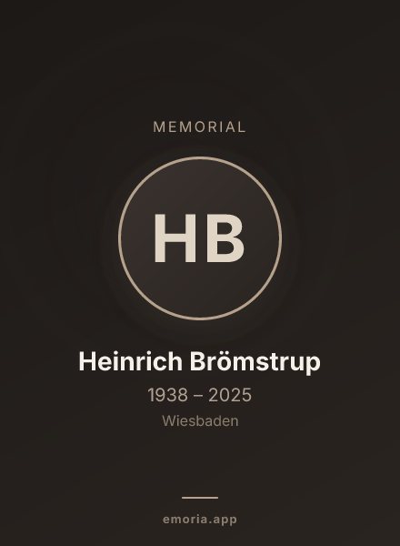 Memorial portrait of Heinrich Brömstrup