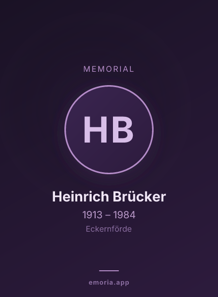 Memorial portrait of Heinrich Brücker
