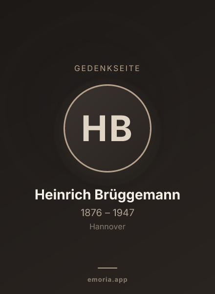 Gedenkportrait von Heinrich Brüggemann