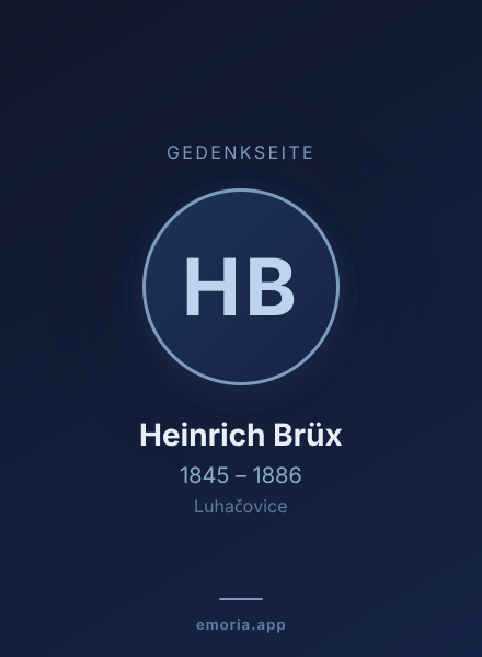 Gedenkportrait von Heinrich Brüx