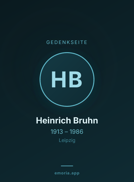 Gedenkportrait von Heinrich Bruhn