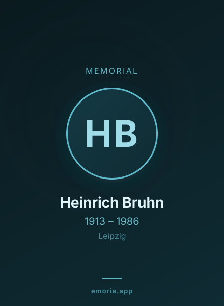 Memorial portrait of Heinrich Bruhn