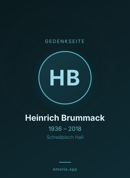 Gedenkportrait von Heinrich Brummack
