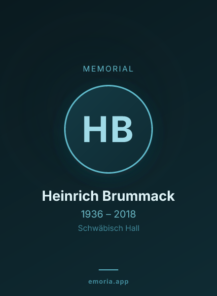 Memorial portrait of Heinrich Brummack
